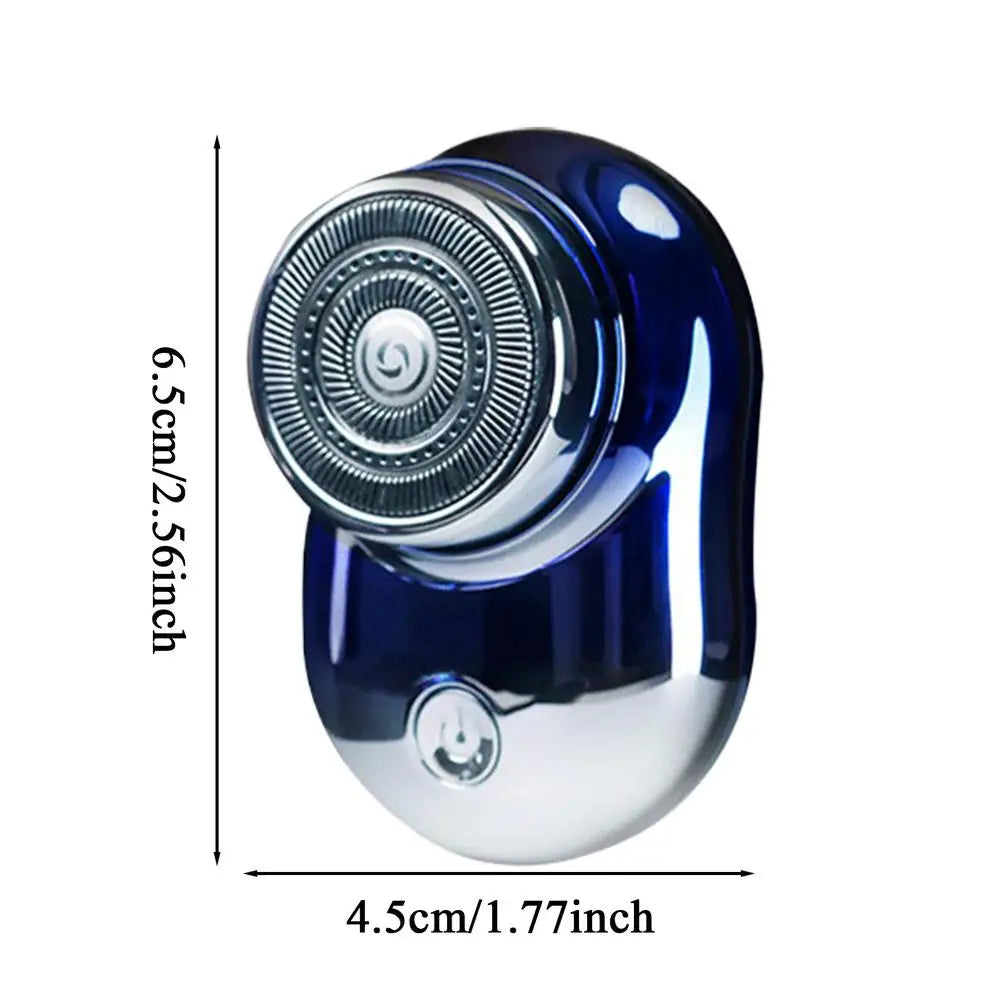 Portable Wet Dry Electric Face Shaver Men Rechargeable Pocket Type-c Qme Blue China Mainland