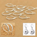 100PCS Fine Jewellery Components Genuine 925 Sterling Silver Color Handmade Findings Earring Hooks Leverback Earwire Fittings Qme Default Title