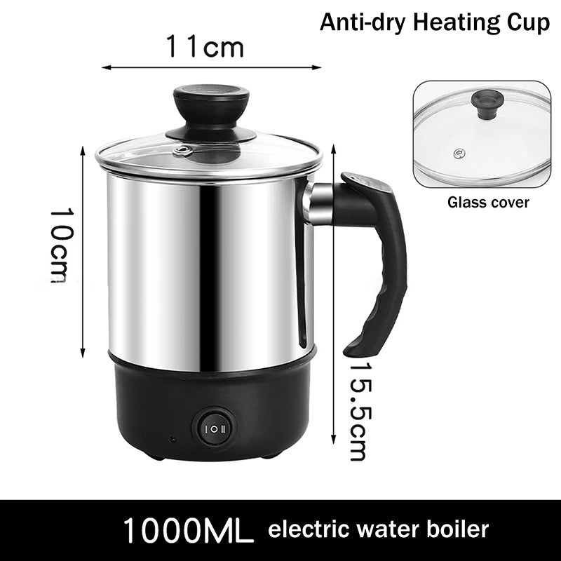 Home Kettle Electric Cooker Mini Anti-dry-boil Heating Cup 11 12 13 Qme glass 11cm Anti-dry