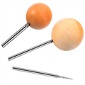 A02F-3-Piece Bead Polishing Drill Rod, Steel Construction With Cylindrical Grind And Fixed Needles Qme Silver