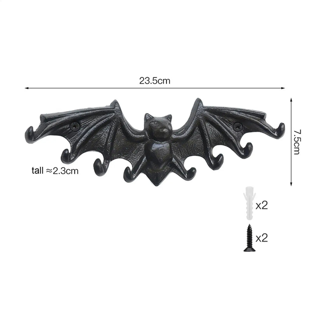 Halloween Bat Key Hook Gothic Vampire Creative Wall Decoration Qme