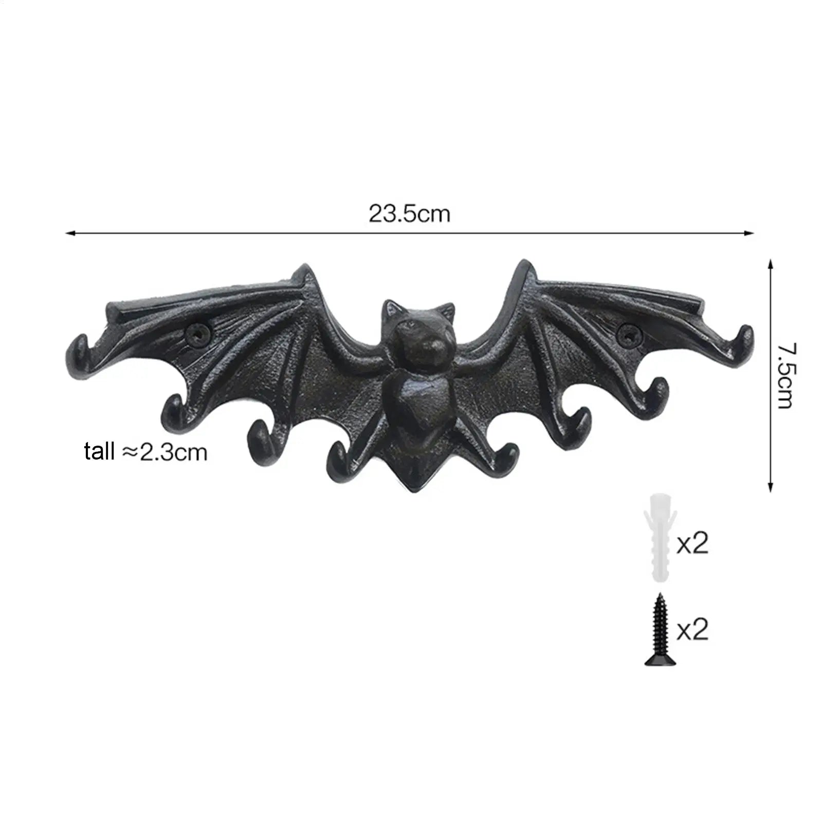 Halloween Bat Key Hook Gothic Vampire Creative Wall Decoration Qme