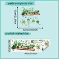 3D Potted Green Plant Shelf Wall Decals Botanical Tropical Succulent Qme 30x90cm