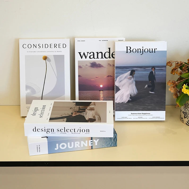 Fashion Fake Books Decoration Luxury Decorative Book Living Room Qme