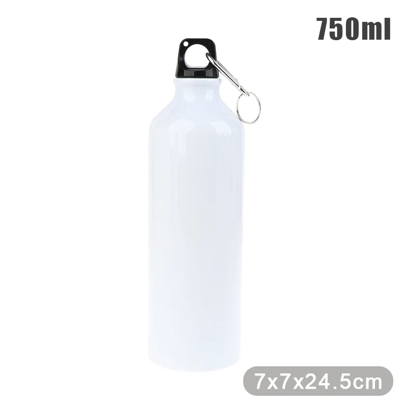 1Pc Aluminum Outdoor Bike Sports Water Bottle Drinking Kettle Drinking Cup Leakproof Water Jug For Travel Running Camping Qme 750ml White