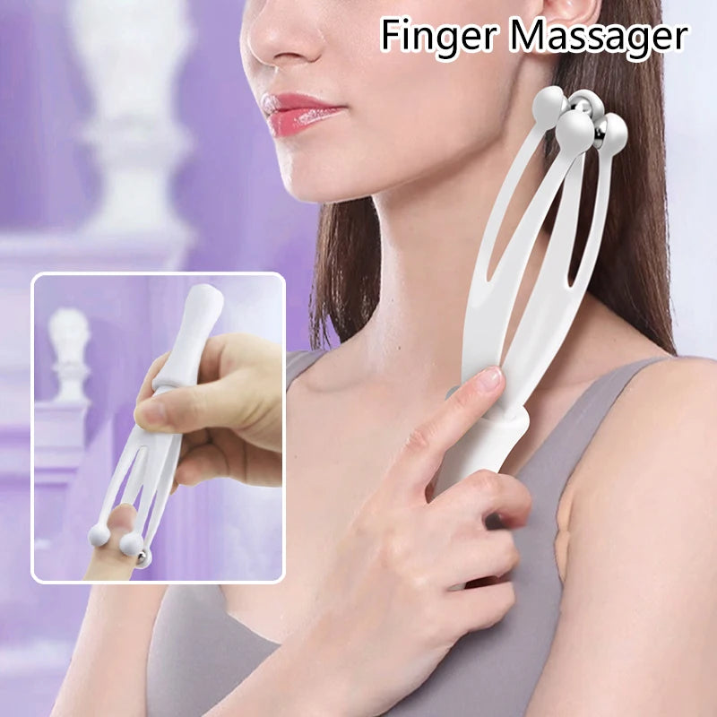 360 Degree Roller Hand Acupuncture Points Finger Joint Massager Qme