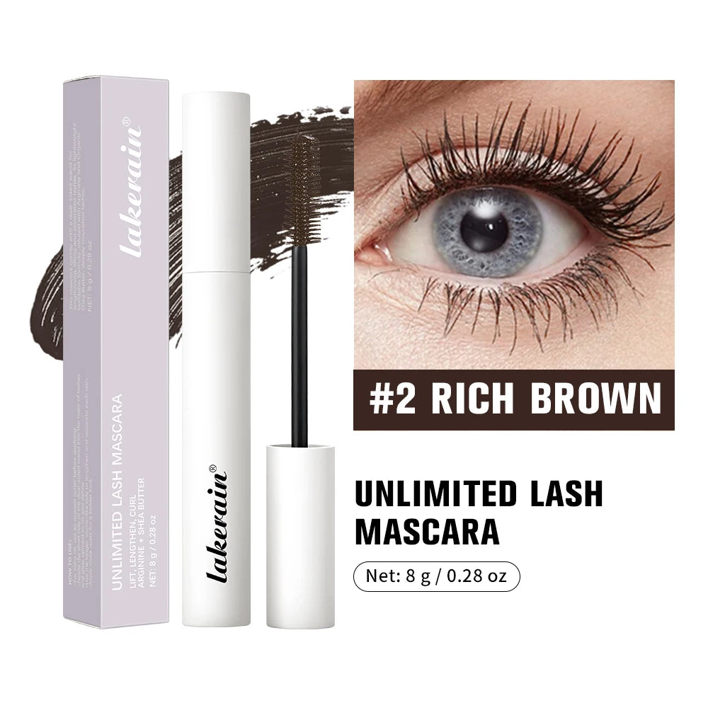 Long-lasting Mascara Nourishing Curling Separating Gentle Qme 02 Rich Brown 8g