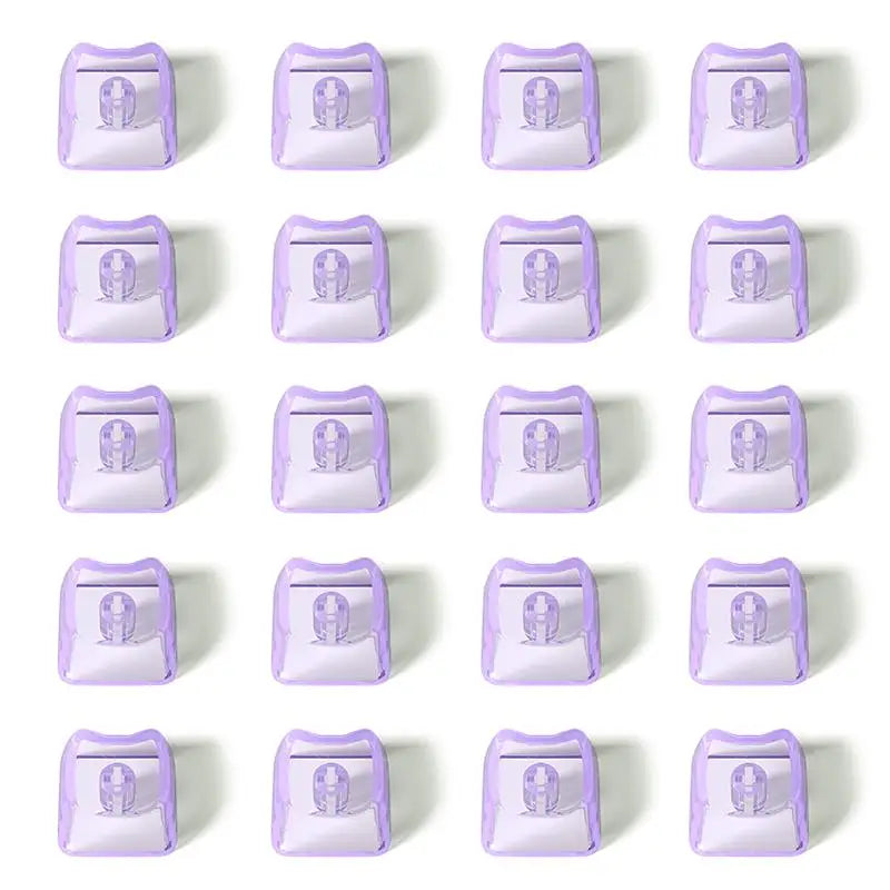 10 Cute Cat Transparent PBT Keycaps 1U Blank MAO Profile Mechanical Qme 20pcs purple