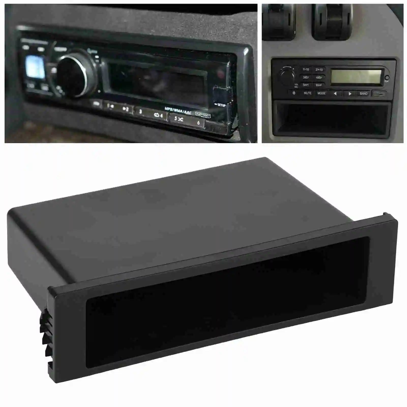 1Din Car Stereo Radio Storage Box Inner Organizer Fits for Radio Storage Box Stereo Radio Car Accessories Qme