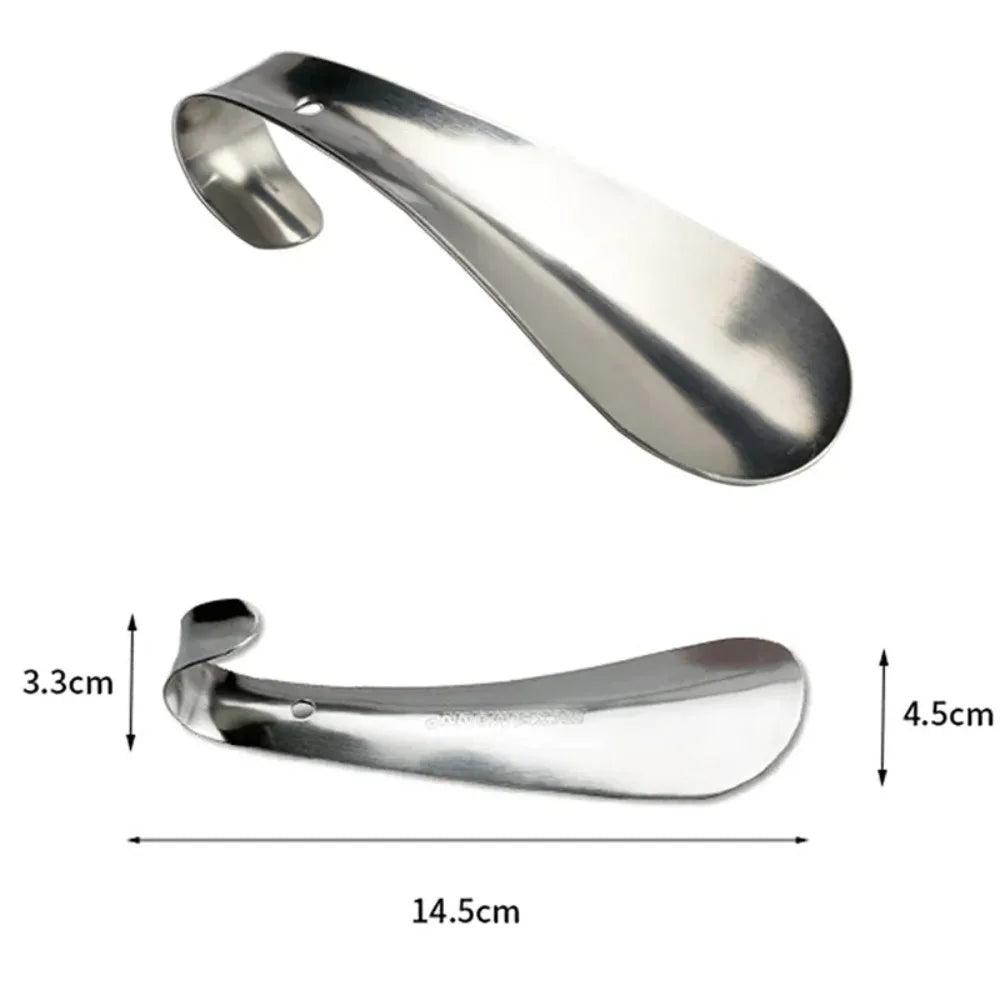 1PCS 14.5cm Professional Spoon Shoehorn Professional Shoehorn Stainless Steel Metal Shoe Horn Shoes Lifter Tool Qme