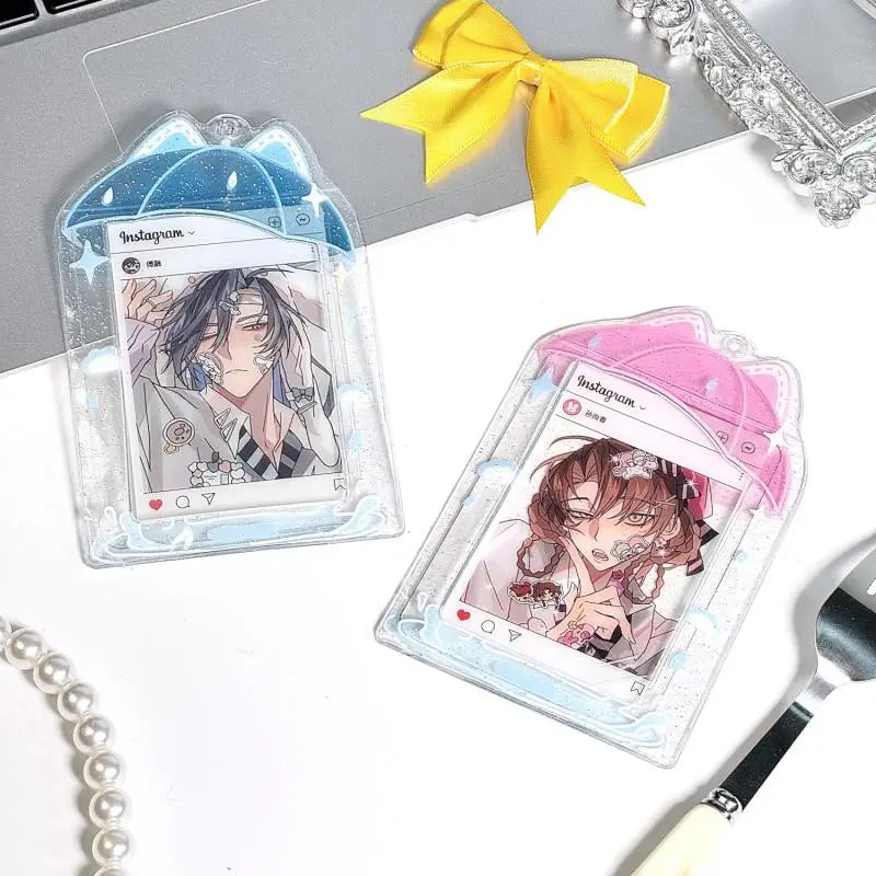Korean Idols Photo Frame Umbrella Acrylic Photocard Holder Cute Sweet Qme