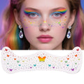 Fourth July Face Tattoos Glitter Freckles Makeup Independence Day Qme butterfly-2PCS