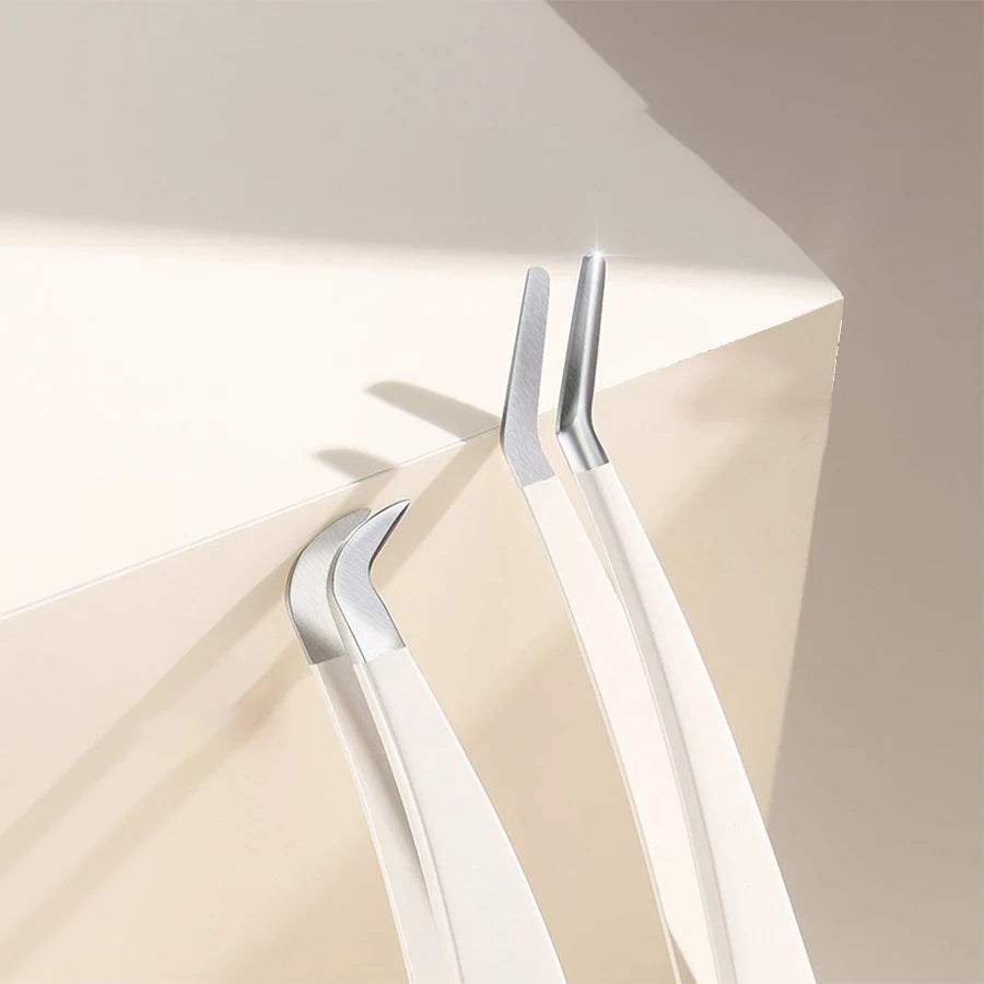 Multifunctional Tweezers Stainless Steel Eyelash Grafting False Qme