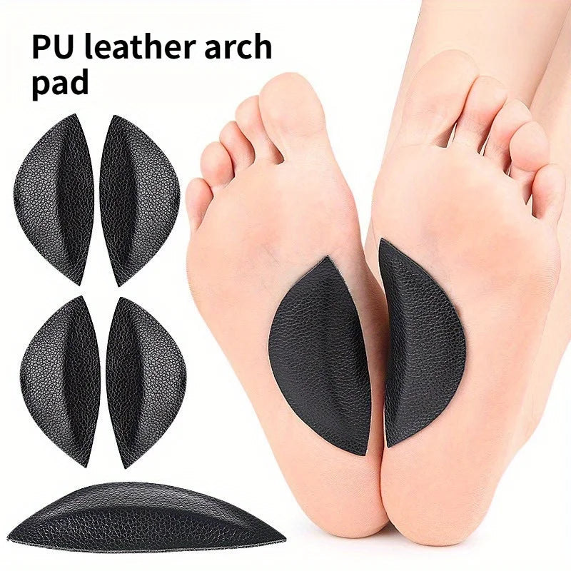 PU Leather Arch Flat Soft Wear-resistant Self-adhesive Shock Absorber Qme Default Title