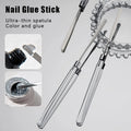 Stainless Steel Nail Art Makeup Toner Spatula Mixing Stick Gel Qme onesize