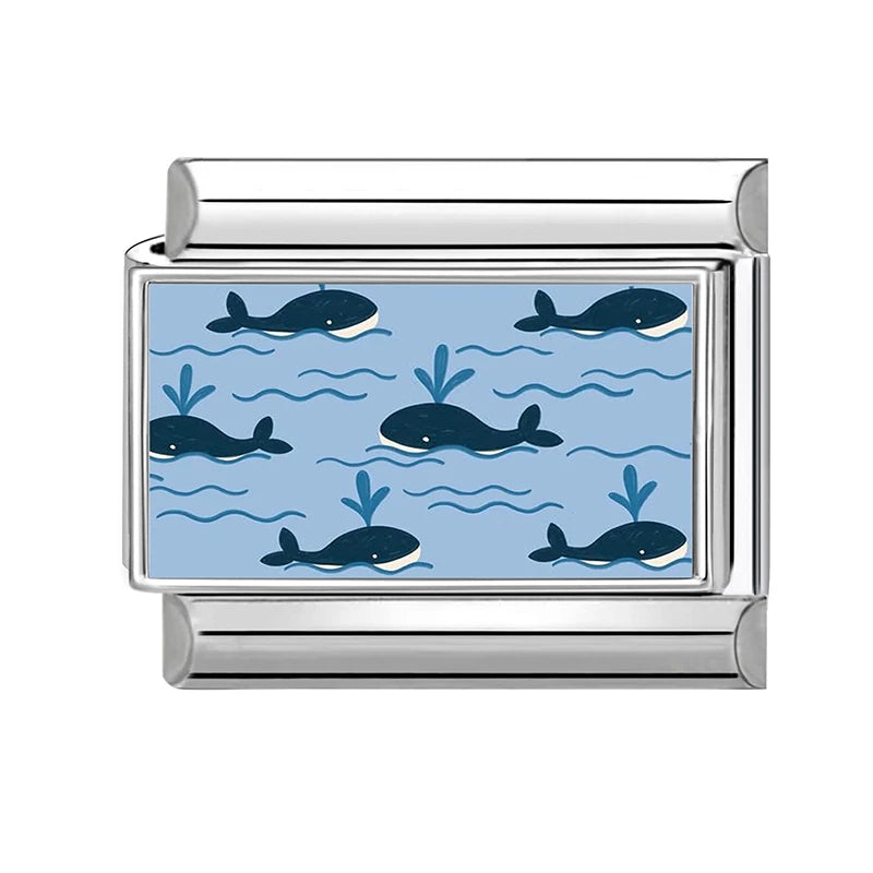 Dropshipping Wholesale Crabs Pattern Fish Shell Whale Italian Charm Links Fit 9mm Stainless Steel Bracelet DIY Making Gifts 2026 Qme Style 20