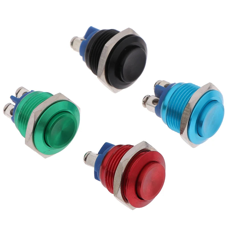 1Pc Momentary Push Button Switch 16mm Waterproof Mount Button Switch. Qme