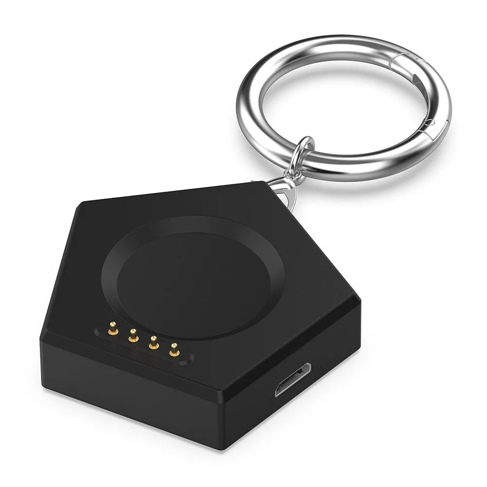Magnetic Portable Charger Replacement Charger Dock with Keychain Type-C/Micro Port for Oneplus Watch2 OPPO Watch Qme