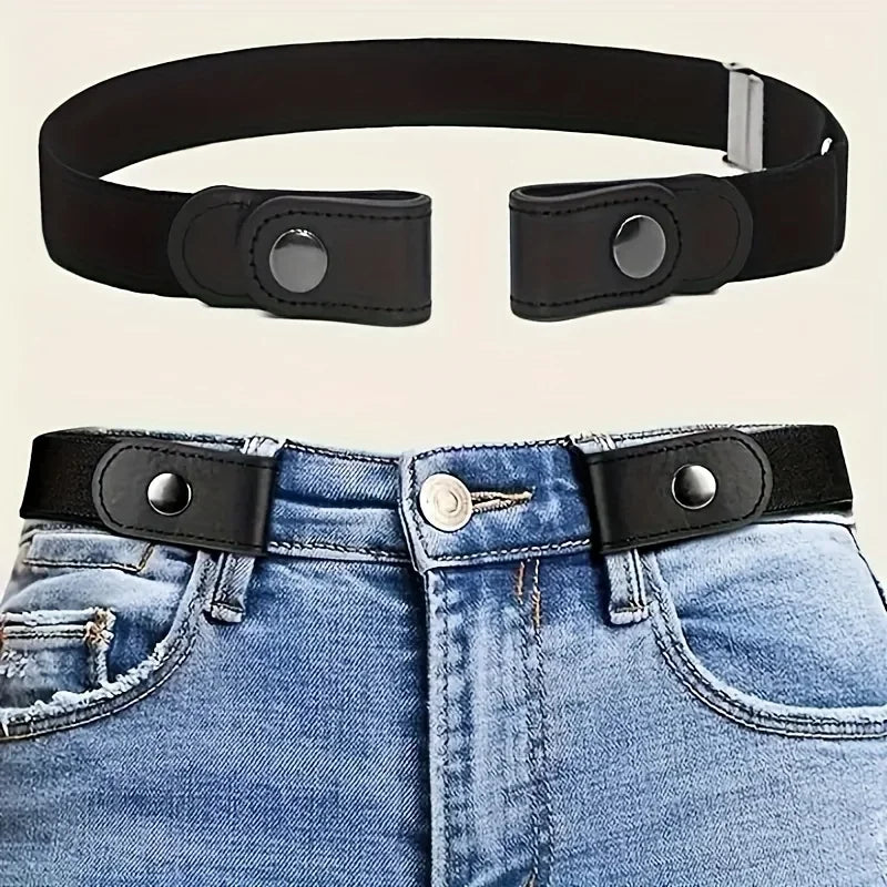 Buckle-free Belt Jean Pants Dresses No Buckle Stretch Elastic Waist Qme