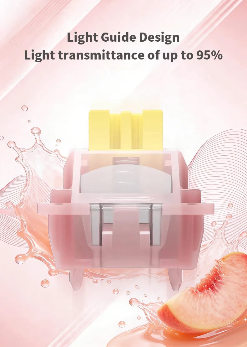 OUTEMU Peach Silent Magnetic Switch 40g Linear Factory Lubrd Silent Magnetic Keyboard Game Office Freely Setting Pre Travel Qme