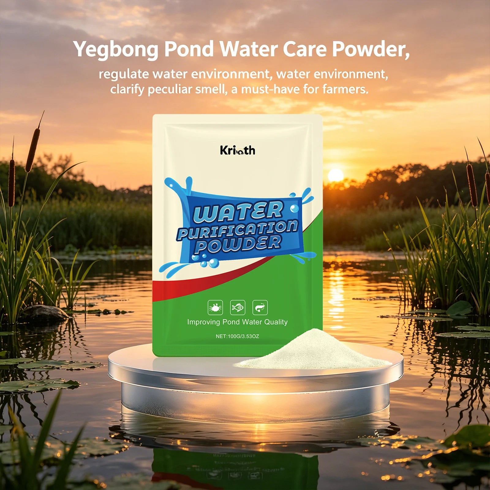Pond Water Purification Powder Eliminate Odor Reduce Organic Waste Improves Water Clarity Safe Water Treatment Water Conditioner Qme