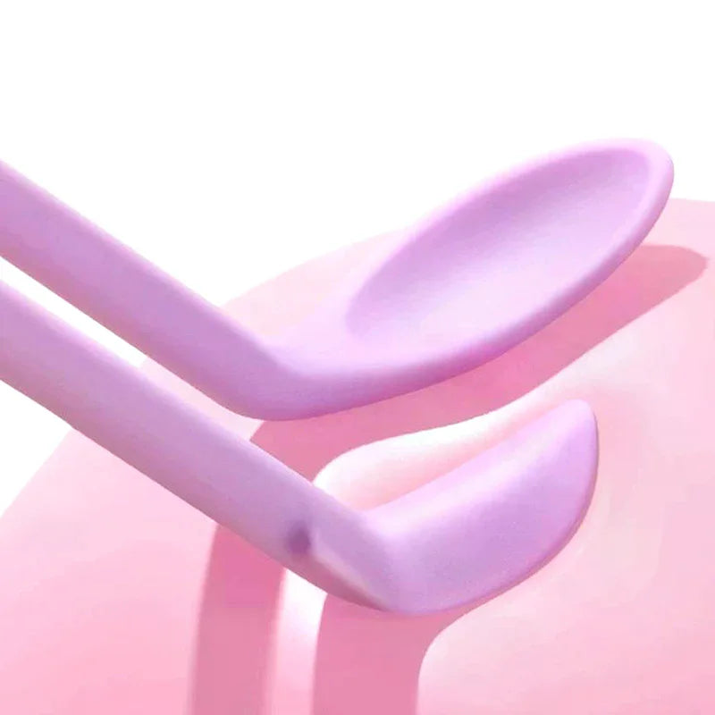 Silicone Spatula Double-headed Scraper Cosmetic Jam Cream Deep Bottle Qme