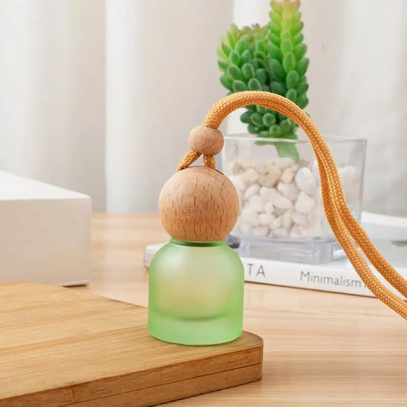 Car Pendant Decoration Colorful Frosted Glass Bottle Container Empty Qme A3