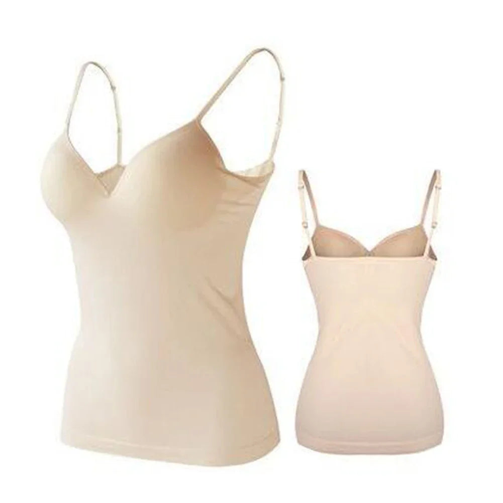 Adjustable Padded Bra Tank Top Women Modal Spaghetti Solid Cami Top Vest Female Camisole with Built in Bra Fitness Clothing Qme ND S