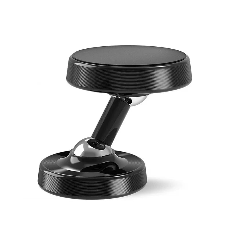 Dual Magnetic Gym Phone Holder for Working Out Videos-Double Sided Strong Magnet with 360 Degree Rotation - Fits Any Smart Phone Qme black