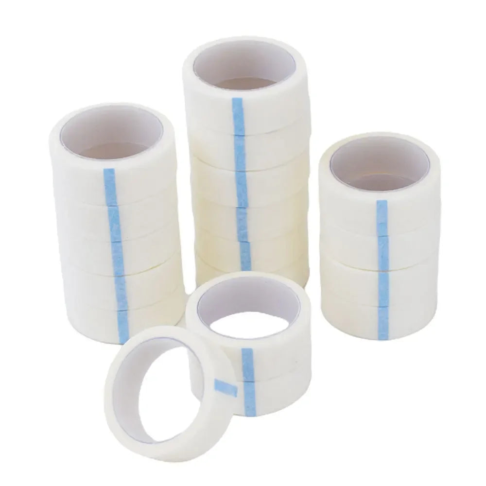 10/20/30/50 Rolls Eyelash Extension Paper Tape Roll Porous Non Woven Fabric Adhesive Tape For False Eyelash Patches Qme 10Rolls