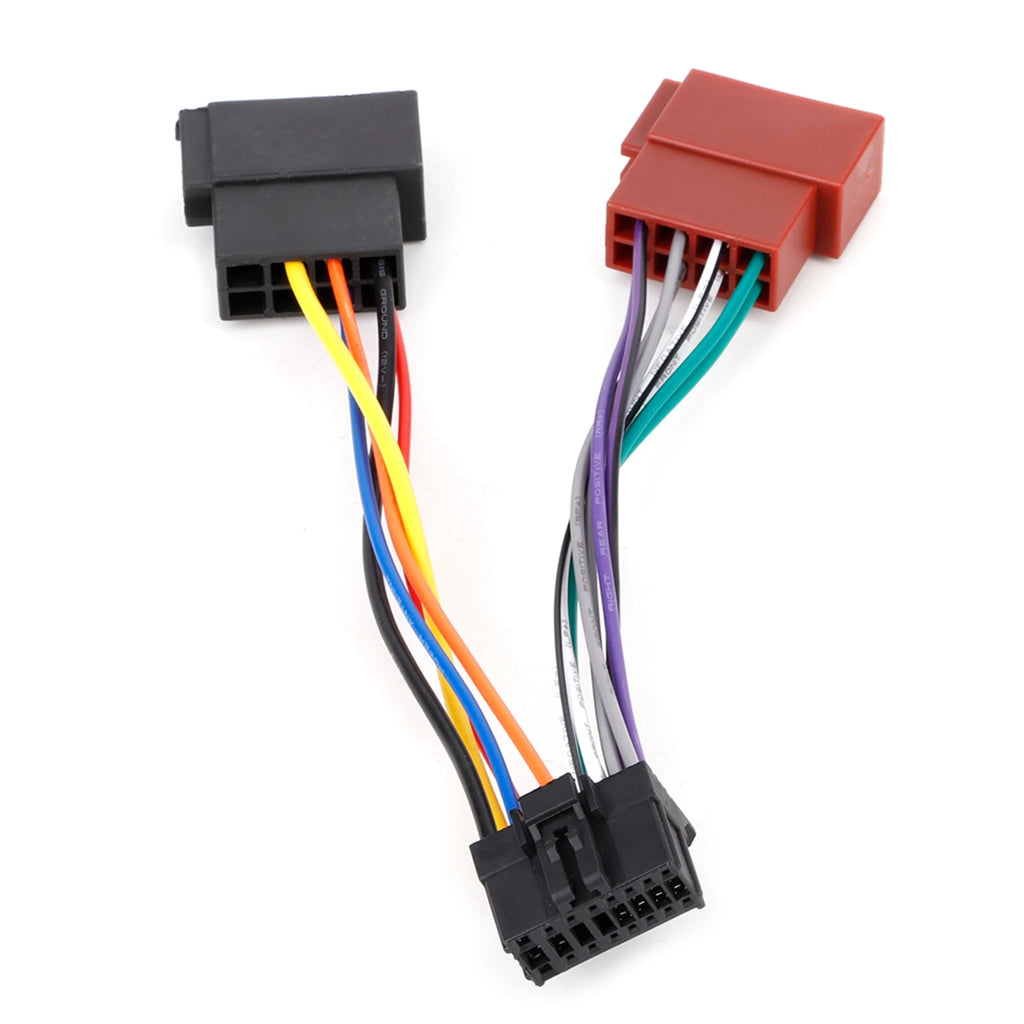 Stereo Harness 16pin Stereo Harness Car Stereo Harness 16pin Port to Mini Iso 8pin Plug Wiring Cable Fits for 2003‑on Qme