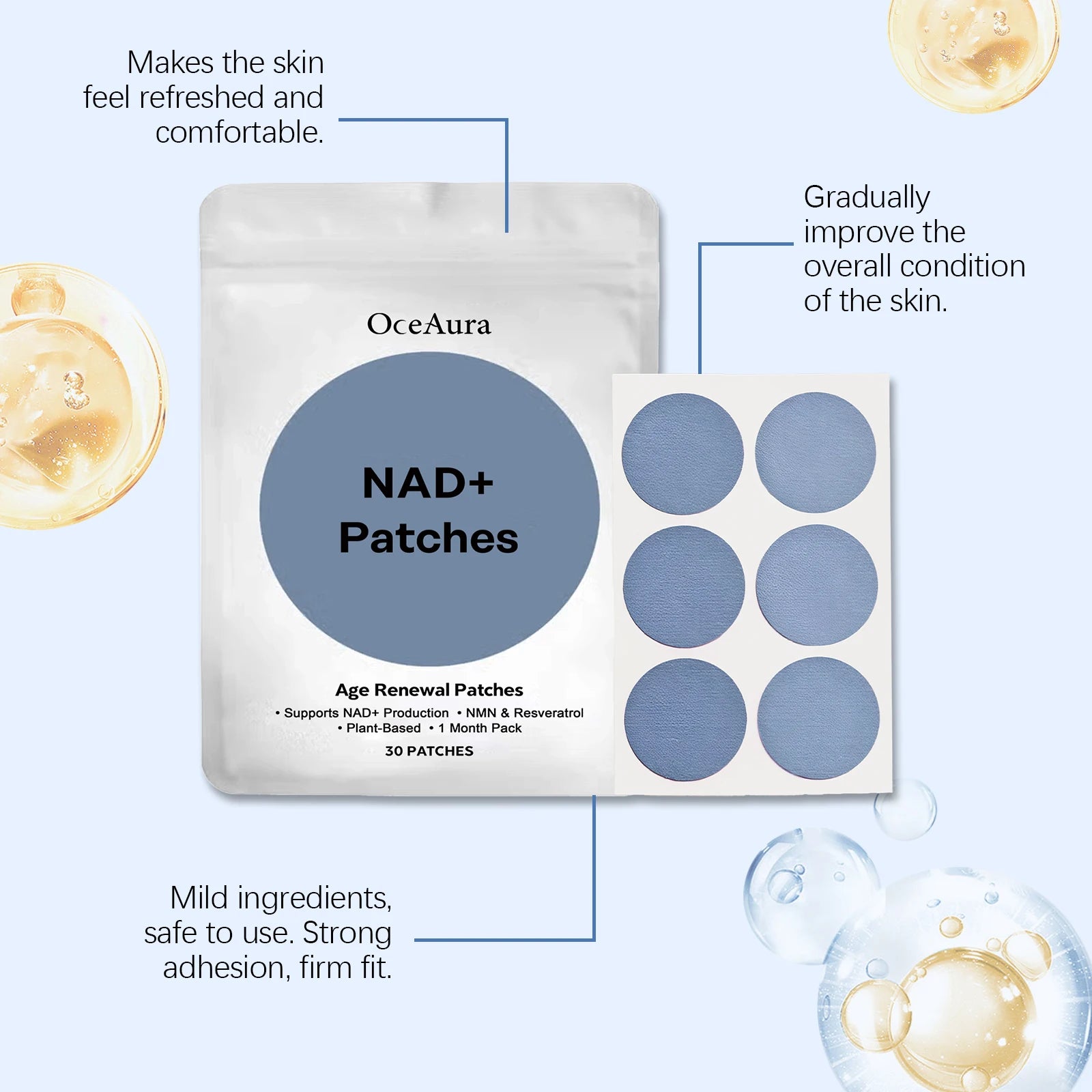 Body Care Patches Nourishing Revitalizing Gently Nourishes the Skin Smoothing Portable Stickers Renewal for Women & Men Qme