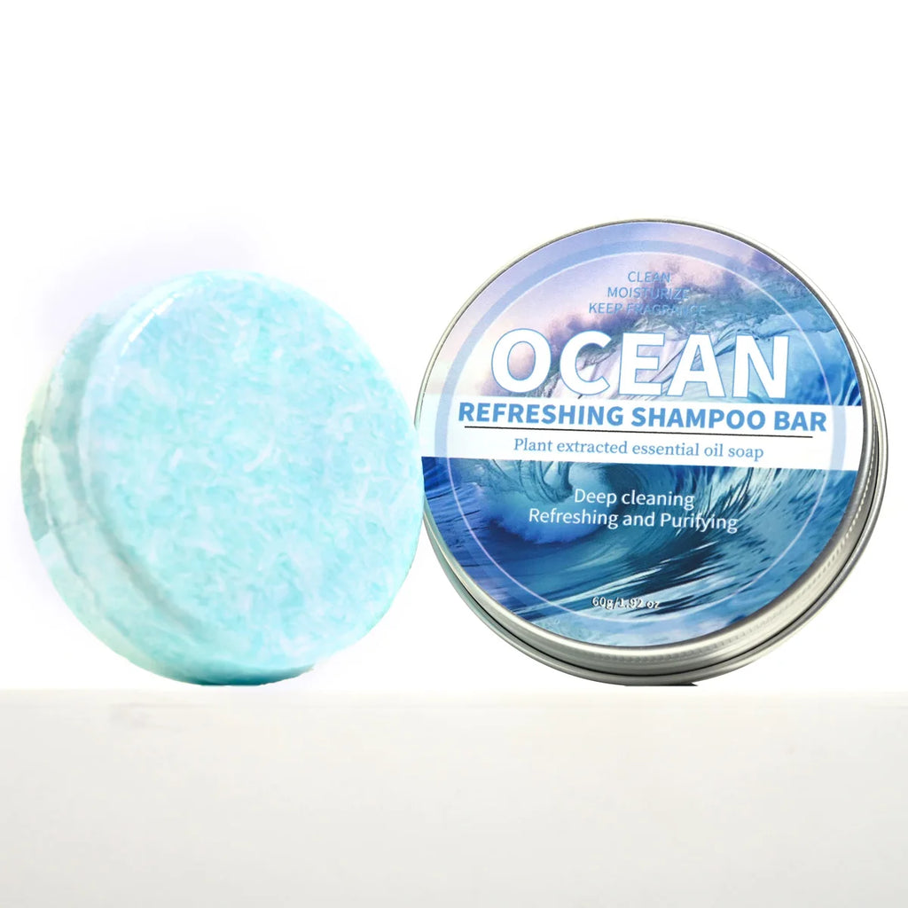 Ocean Shampoo Bar Refreshing Comfortable Summer Nourishing Hair Care Qme