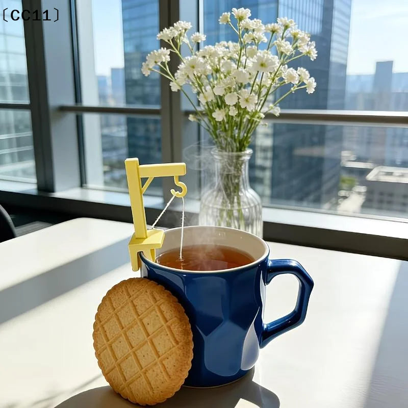 Tea Bag Holder Suitable 3- Thick Cups Fixing Clip Easily Hangs Bags Qme