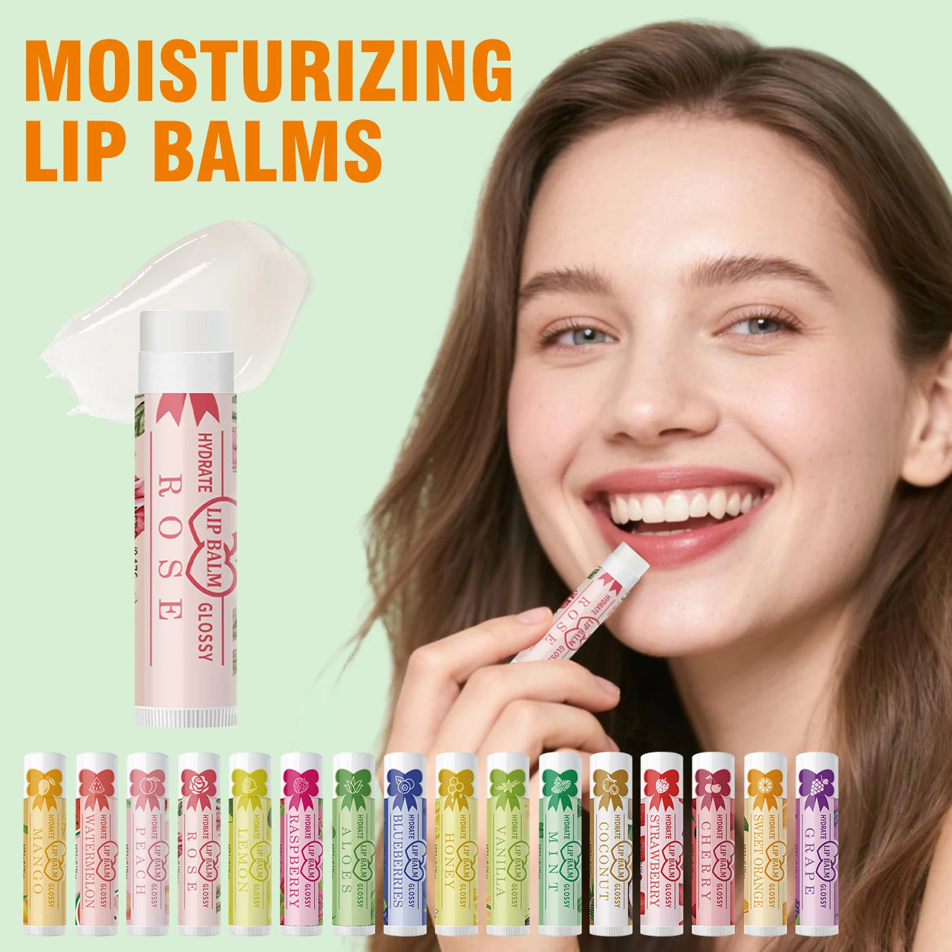 32 Piece Colored Lipstick Set - 16 Fragrance, Natural Finish, Moisturizing Lip Care, Lasting, Suitable for All Skin Types Qme