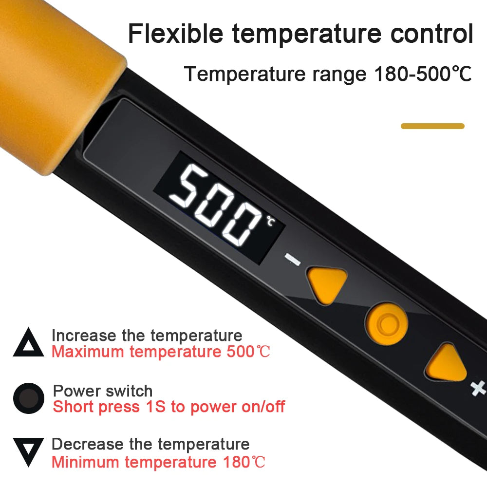 80W Electric Soldering Iron Adjustable Temperature Digital Display Qme