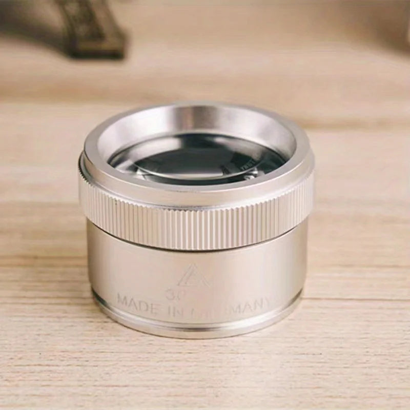 30X36mm Cylindrical Magnifying Glass, Portable Handheld Optical Glass Loupe for Jewelry, Coins, Watch Repair, Reading Qme Silvery
