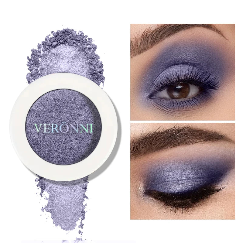 VERONNI Single Eyeshadow Matte Shimmer Glitter Pigment Waterproof Qme 124