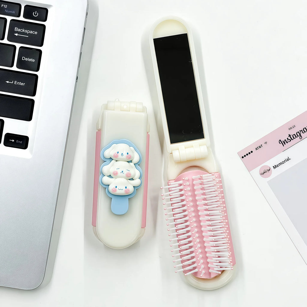 Hello Kitty Portable Folding Air-cushion Comb Women Massage Makeup Qme 5