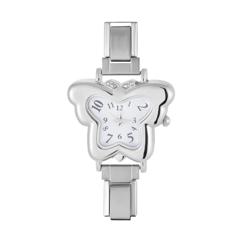 Wholesale Women's Men DIY Width Italian Elastic Charm Stainless Heart