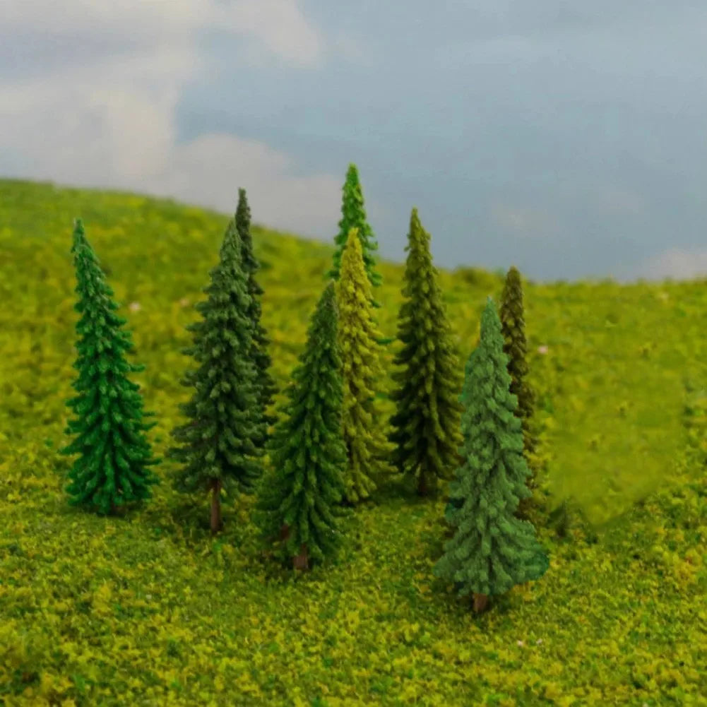 40pcs Model Trees Plastic Model Train Artificial Miniature Tree Scenery Railroad Decoration Building Landscape Accessories Toys Qme