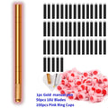 Brand New 3D Microblading Manual Pen Needles Permanent Makeup Professional PMU Eyebrow Microblading Ring Caps Kit Set Tool Qme Golden No Case