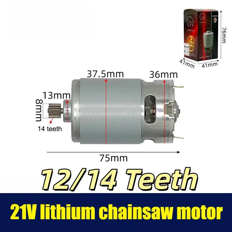 14 12 Teeth Gear Micro Motor RS550 21V 28000RPM Electric Saw Mini Qme
