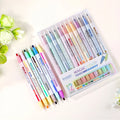 Double Tips Magic Highlighter Pen Markers Pastel Drawing Pen for Student School Office Supplies Cute Stationery Qme 12 colors