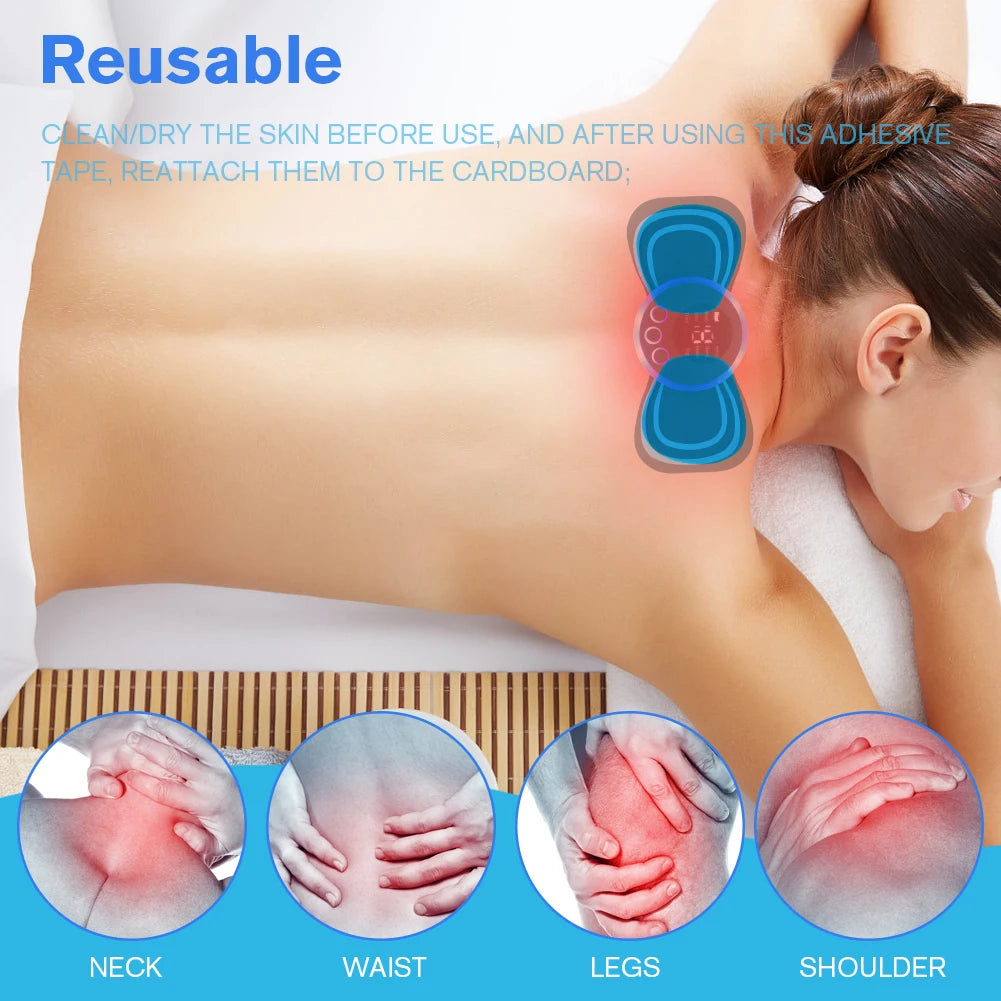 1Pair/2pcs Muscle Stimulator Sticker Reusable Silicon Gel Exerciser Patch Safe Comfortable Harmless EMS Neck Trainer Accessories Qme