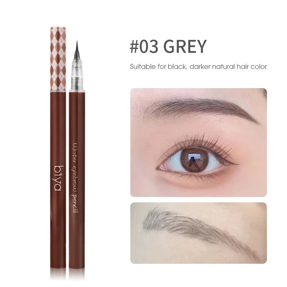 Ultra-fine Eyebrow Pencil Outline Shadow Lying Silkworm Eyeliner Waterproof Non-smudge Lasting Colorfast Liquid Eyebrow Pencil Qme 103 gray