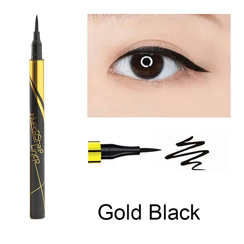 5 style of black liquid eyeliner shade brown make up eye liner pencil color eyeliner waterproof eyeliner eyes makeup stencil Qme Gold-Black