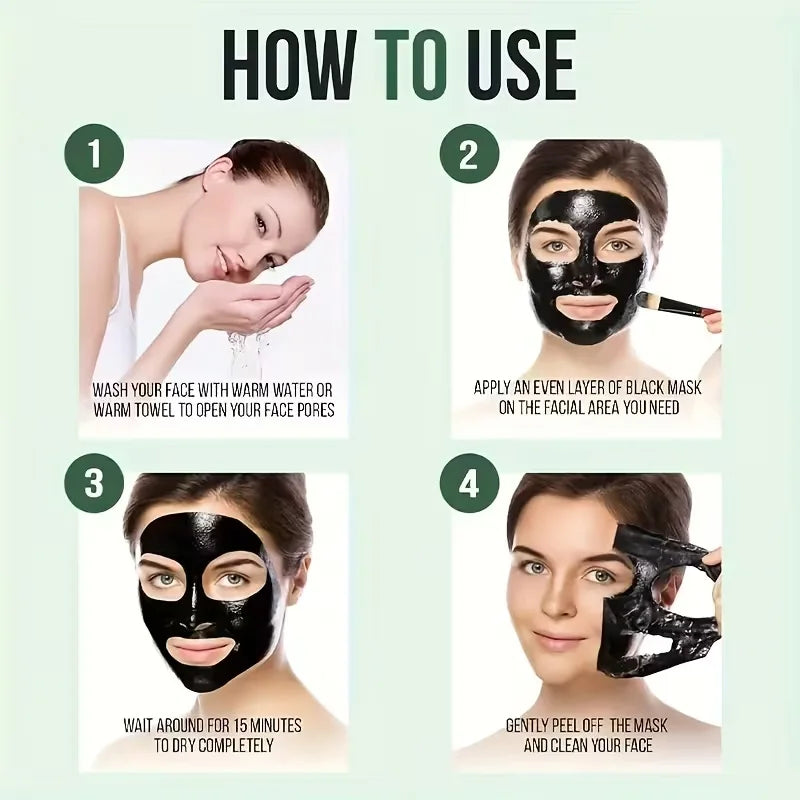 Bamboo Charcoal Tear Facial Mask Clean Blackheads Moisturize Lock Qme
