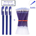 Gel Pens Set Neutral Pen Black Blue Red Refill Gel Pen Bullet/NeedleTip 0.5mm School Office Supplies Kawaii Stationery Qme bullet 18 blue set