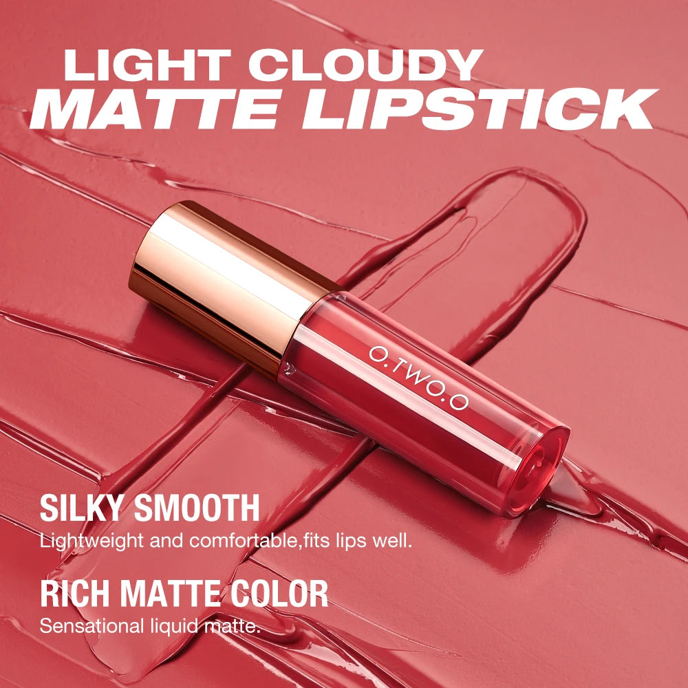 O TWO Lipstick Lip Tint Matte 24H Stay Color-locking Ultra-lasting Qme